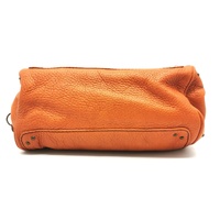 Chloe Orange Pebbled Leather Clutch Bag with Pouch and Card Tag
