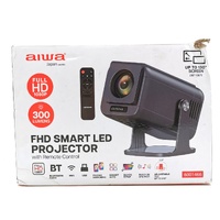 Aiwa FHD Smart LED Projector 1080p WiFi 300 ANSI 130 Inch with Remote Control