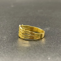 Unisex 22ct Yellow Gold Pattern Ring