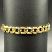 Unisex 9ct Yellow Gold Curb Link Bracelet
