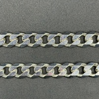 Mens 925 Sterling Silver Chunky Curb Link Necklace