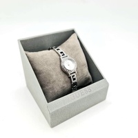 Guess W0411L1 Ladies Analog Watch Silver Tone Crystal Quartz Stainless