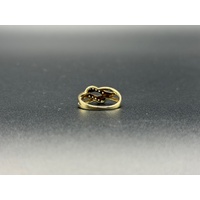 Ladies 9ct Yellow Gold Diamond Ring