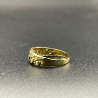 Unisex 18ct Yellow Gold Curb Link Pattern Ring