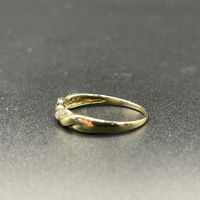 Ladies 9ct Yellow Gold Diamond Twist Pattern Ring
