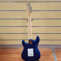 Electric Guitar 6 String S-Style Metallic Blue Maple Neck SSS Chrome