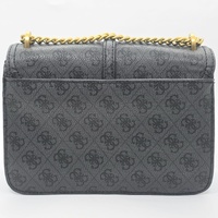 GUESS Black Logo Convertible Crossbody Shoulder Bag Gold Hardware