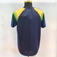 Braziline Brasil Soccer Shirt Mens Large Navy Blue Green Yellow Jersey