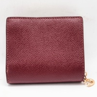 Coach Snap Wallet in Crossgrain Leather Dark Wine CCM75 Bifold