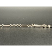 Ladies 925 Sterling Silver Paperclip & Belcher Link Bracelet