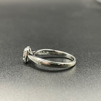 Ladies 9ct White Gold Diamond Cluster Ring