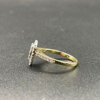 Ladies 9ct Yellow Gold Diamond Cluster Ring
