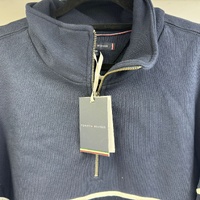 Tommy Hilfiger Placed Stripe 1/4 Zip Jumper XXL Men's Pullover Sweater Casual Knit Top