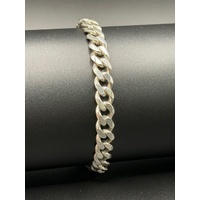 Unisex 925 Sterling Silver Curb Link Bracelet