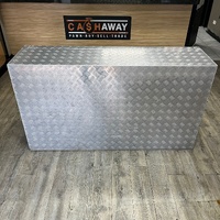 MW Ute Aluminium Tool Box Side Opening 1480mm Checker Plate with Key