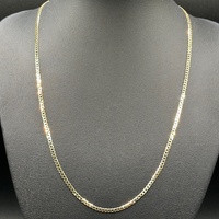 Unisex 10ct Yellow Gold Curb Link Necklace