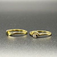 Ladies 18ct Yellow Gold Diamond Bridal Ring Set