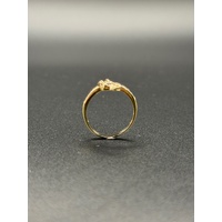 Unisex 9ct Yellow Gold Dragon Design Gemstone Ring