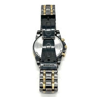 Seiko V172-0AN0 Le Grand Sport Solar Chronograph Black Gold Tone Watch