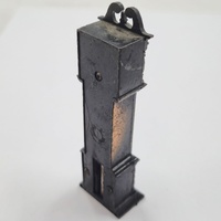 Antique Metal Pendulum Clock Pencil Sharpener Vintage Collectible Desk Decor