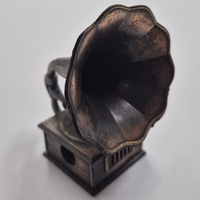 Antique Metal Gramophone Pencil Sharpener Vintage Desk Collectible Retro Office Decor