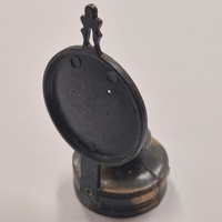 Antique Metal Pencil Sharpener Oil Lamp Vintage Miniature Collectible Desk Decor