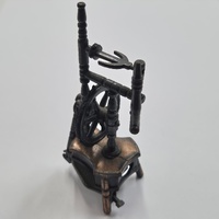 Antique Metal Spinning Wheel Pencil Sharpener Vintage Collectible Desktop Decor
