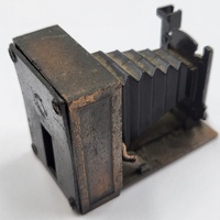 Antique Metal Pencil Sharpener Bellows Camera Vintage Style Desktop Collectible