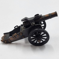 Antique Metal Pencil Sharpener Cannon Design Vintage Collectible Desktop Decor