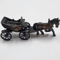 Antique Style Metal Pencil Sharpener Horse Drawn Carriage Vintage Desk Collectible