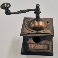 Antique Metal Pencil Sharpener Coffee Grinder Style Miniature Collectible Desk Decor
