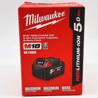 Milwaukee M18 18V RedLithium-Ion 5.0Ah Extended Capacity Battery Pack M18B5