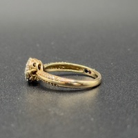 Ladies 9ct Yellow Gold Diamond Cluster Ring