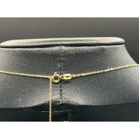 Ladies 18ct Yellow Gold Cable Link & Clover Pendant Necklace
