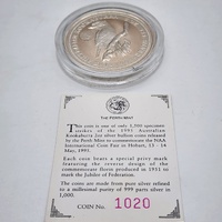 Perth Mint Australian Kookaburra Privy Marked 2oz Silver Coin Set 1994-1995