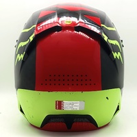 Fox Racing Neon V4 Motocross Riding Helmet with Spare Visor