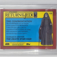 TOPPS 2023 Star Wars Return of the Jedi Sapphire #122 The Confrontation Orange PSA 10