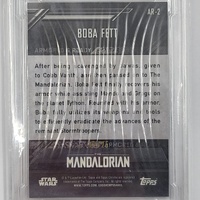 2022 Topps Chrome The Mandalorian Boba Fett Orange Refractor Armored & Ready AR-2 /25 ICG Mint 9