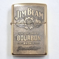 Zippo Jim Beam Windproof Pocket Lighter Refillable Metal Collectible Lighter