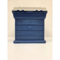 Plano 1363 Fishing Tackle Box Blue and Grey 4 Slide Out Utility Trays