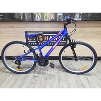 Repco Blade 60cm Mountain Bike 18 Speed Metallic Blue Front Rear Brakes