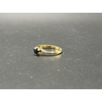 Ladies 18ct Yellow gold Blue Sapphire Ring