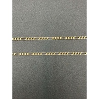 Unisex 9ct Yellow Gold Figaro Link Necklace