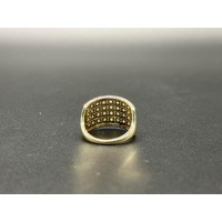 Ladies 9ct Yellow Gold Diamond Cluster Ring