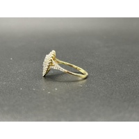 Ladies 9ct Yellow Gold Diamond Cluster Ring
