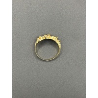 Unisex 14ct Yellow Gold Natural Diamond Ring