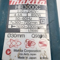 Makita HR3000C 30mm SDS-Plus Rotary Hammer Drill 850W 2-Speed Corded 
