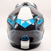 Acerbis Steel Carbon Motocross Helmet Blue White Offroad Dirt Bike XL