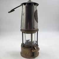 Eccles GR6 Vintage Miners Safety Lamp British Protector Brass Mining