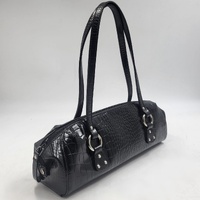 Ralph Lauren Small Satchel Croc Embossed Ladies Handbag Top Handle Shoulder
